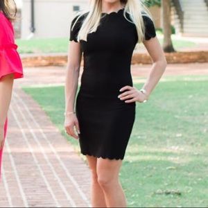 Black scalloped dress